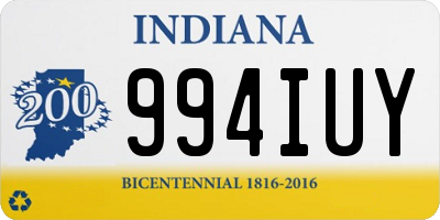 IN license plate 994IUY