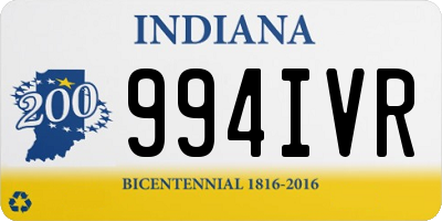 IN license plate 994IVR