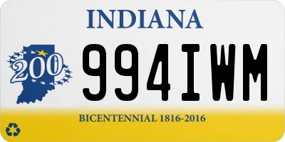 IN license plate 994IWM