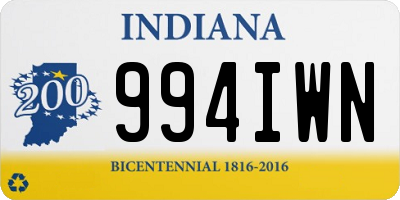 IN license plate 994IWN