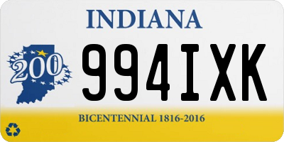 IN license plate 994IXK