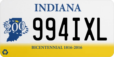 IN license plate 994IXL