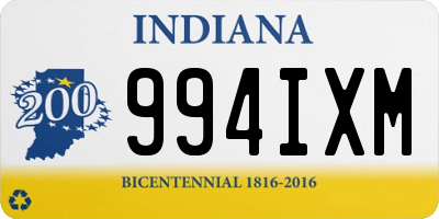 IN license plate 994IXM