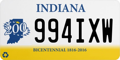 IN license plate 994IXW