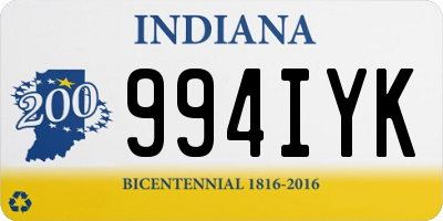 IN license plate 994IYK