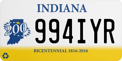 IN license plate 994IYR