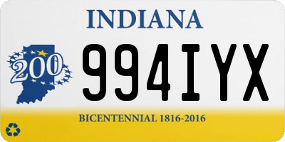 IN license plate 994IYX