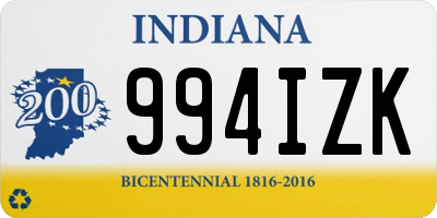 IN license plate 994IZK