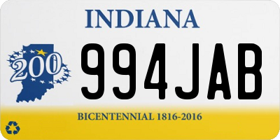 IN license plate 994JAB