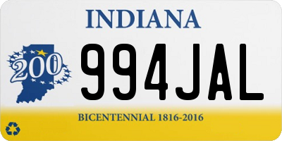 IN license plate 994JAL