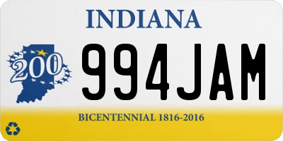 IN license plate 994JAM