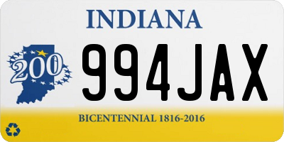 IN license plate 994JAX