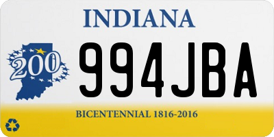 IN license plate 994JBA