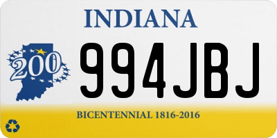 IN license plate 994JBJ