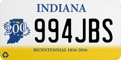 IN license plate 994JBS