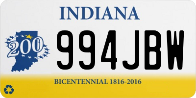 IN license plate 994JBW