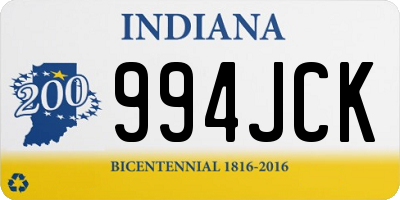 IN license plate 994JCK