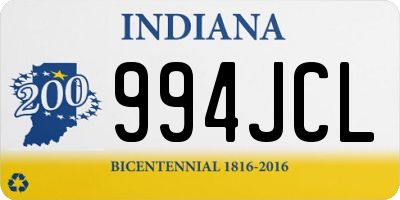 IN license plate 994JCL