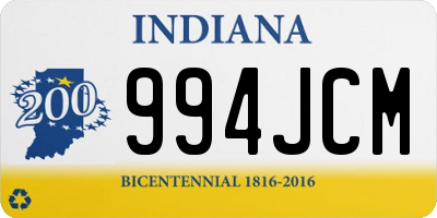 IN license plate 994JCM