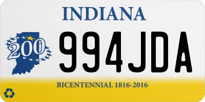 IN license plate 994JDA