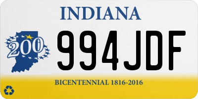 IN license plate 994JDF