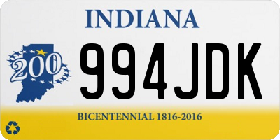 IN license plate 994JDK