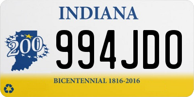 IN license plate 994JDO