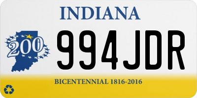 IN license plate 994JDR