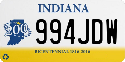 IN license plate 994JDW