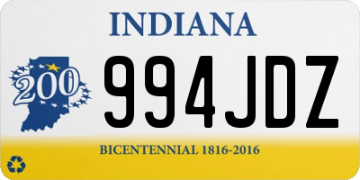 IN license plate 994JDZ