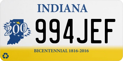 IN license plate 994JEF