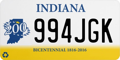 IN license plate 994JGK