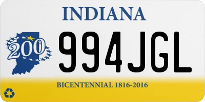 IN license plate 994JGL