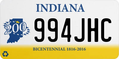 IN license plate 994JHC