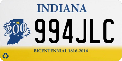 IN license plate 994JLC