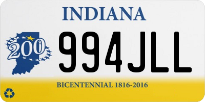 IN license plate 994JLL