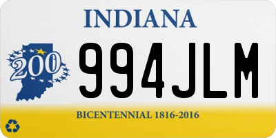 IN license plate 994JLM