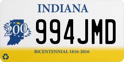 IN license plate 994JMD