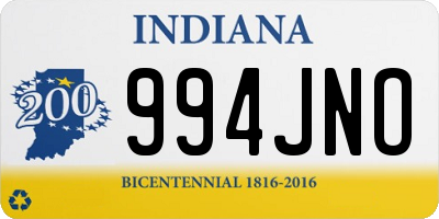 IN license plate 994JNO