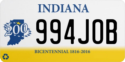 IN license plate 994JOB