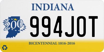 IN license plate 994JOT