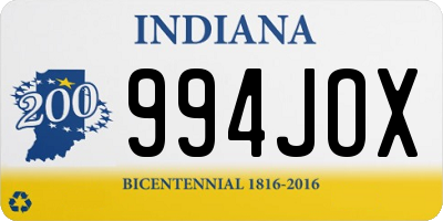 IN license plate 994JOX