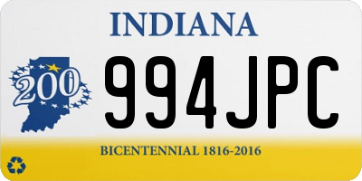 IN license plate 994JPC