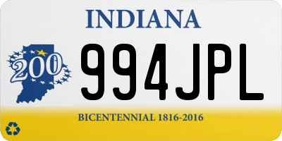 IN license plate 994JPL