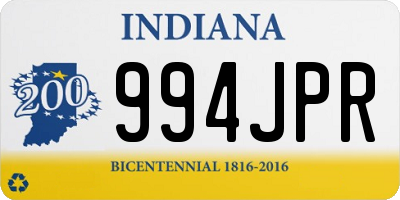 IN license plate 994JPR