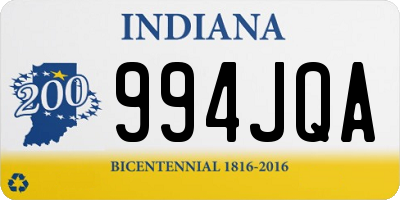 IN license plate 994JQA