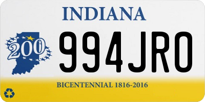 IN license plate 994JRO