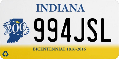 IN license plate 994JSL