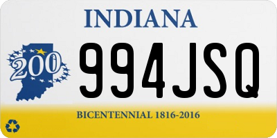 IN license plate 994JSQ