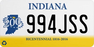 IN license plate 994JSS